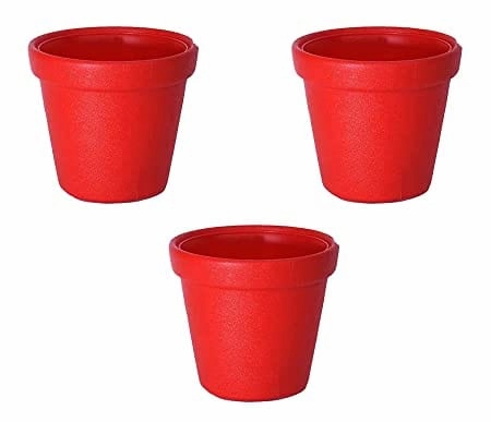 Plastic Planter Round Pots (Set of 3)