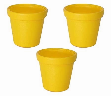 Plastic Planter Round Pots (Set of 3)