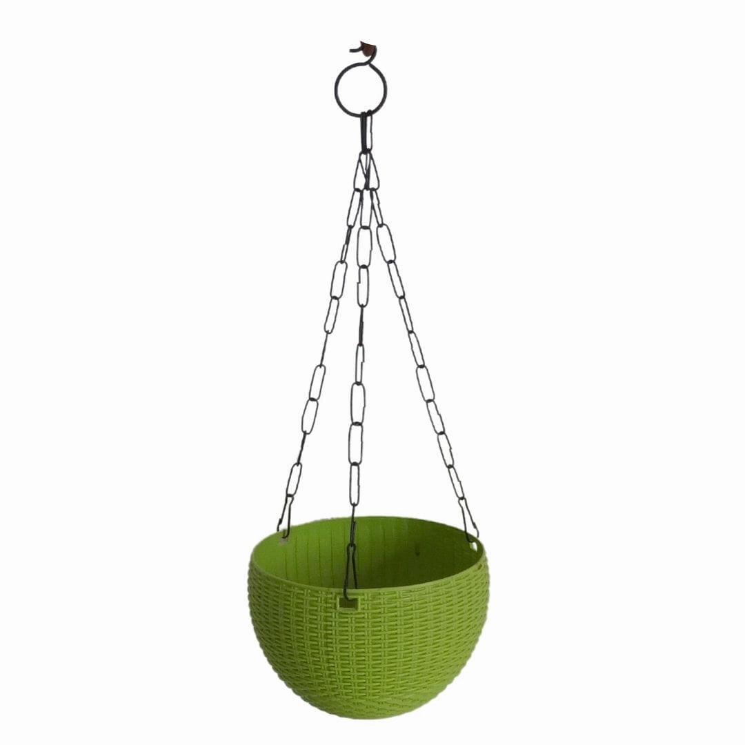 Plastic Rattan hanging Pot, Dia-7 Inch