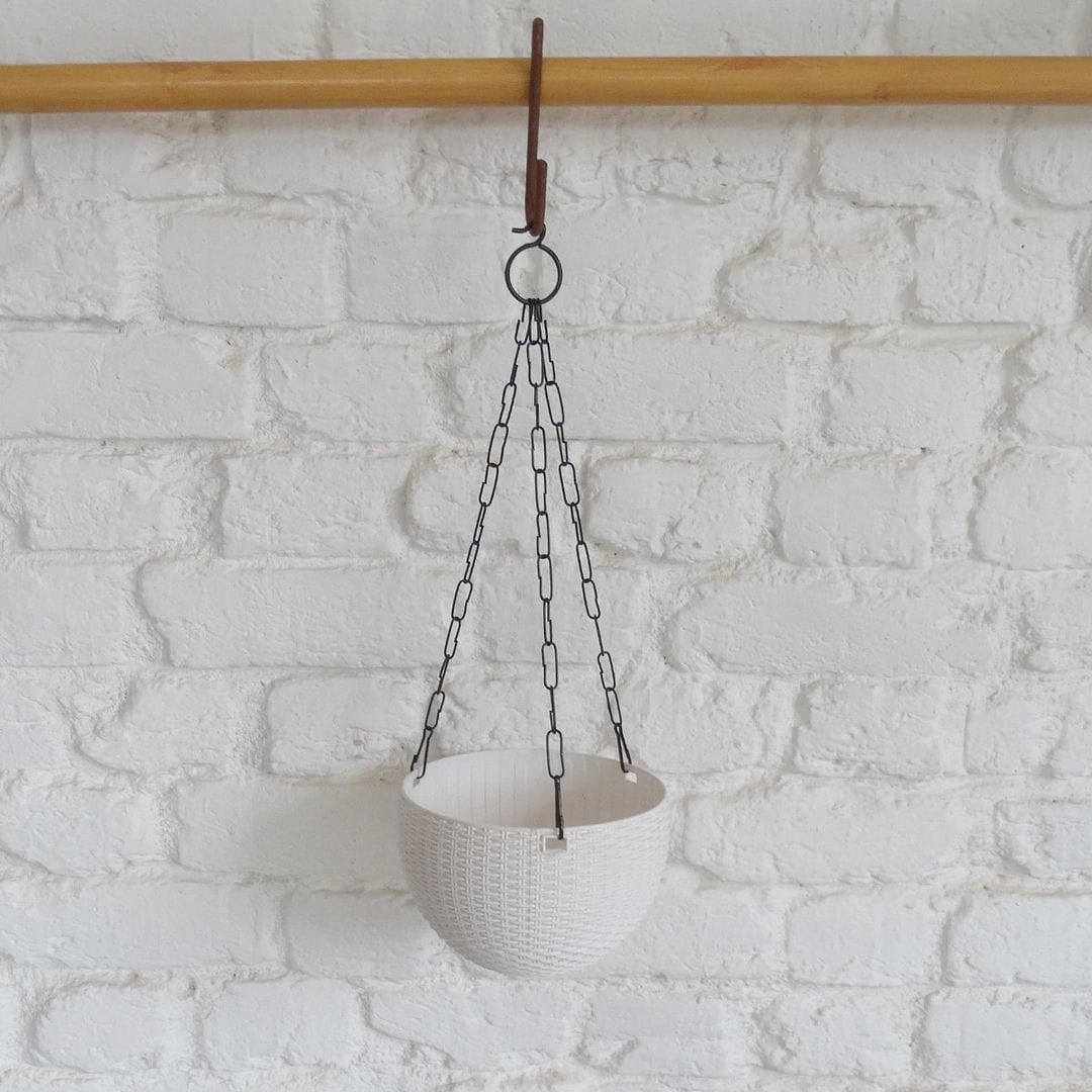Plastic Rattan hanging Pot, Dia-7 Inch classic flowerpot  