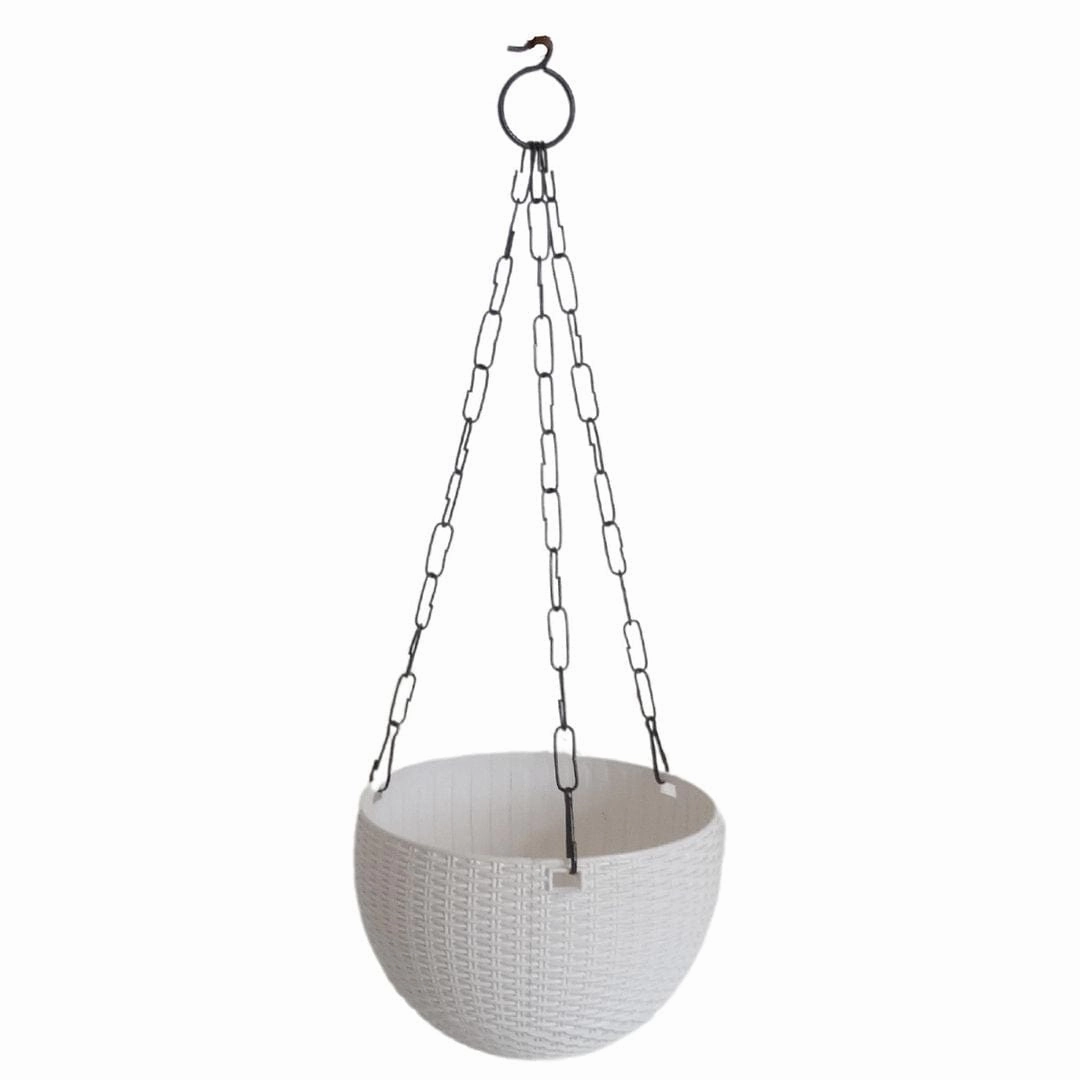 Plastic Rattan hanging Pot, Dia-7 Inch