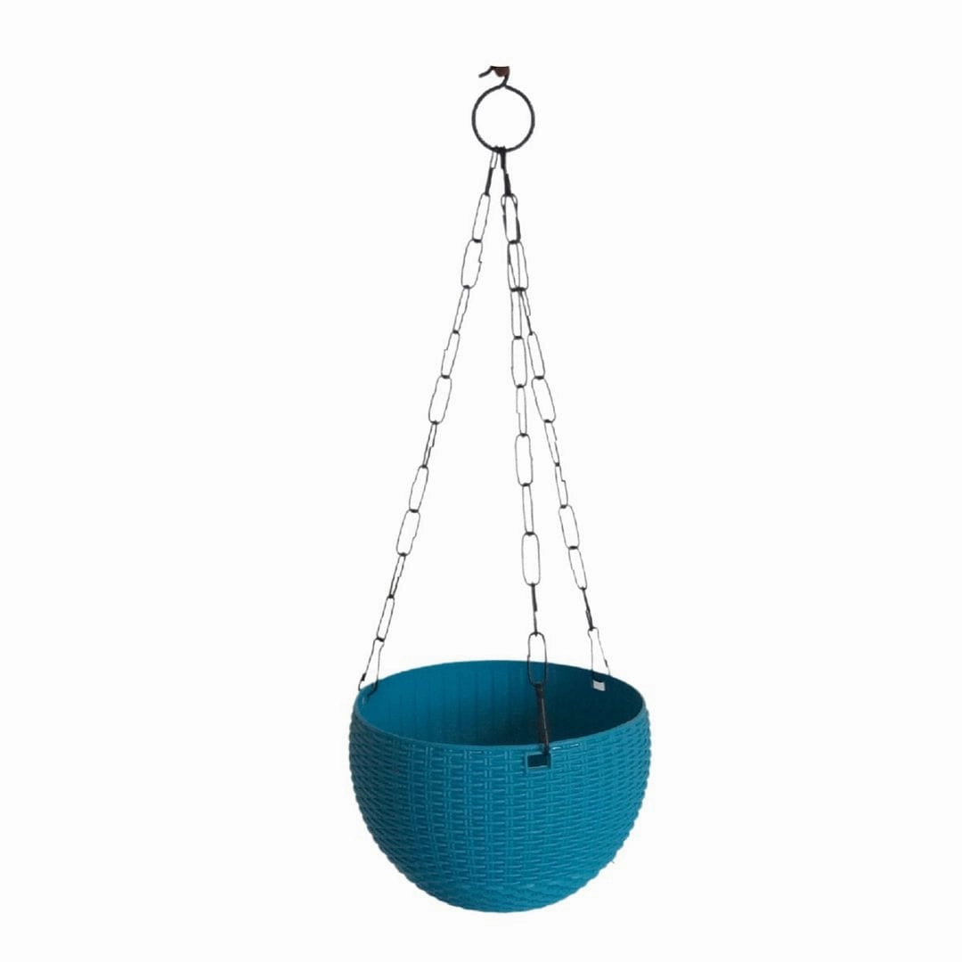 Plastic Rattan hanging Pot, Dia-7 Inch