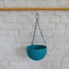 Plastic Rattan Hanging Pot, Dia 8.2 Inch classic flowerpot  