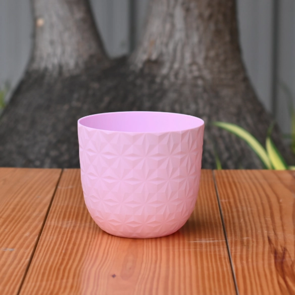 Plastic Verona 15 Diamond Cut Design Pot- Set of 5