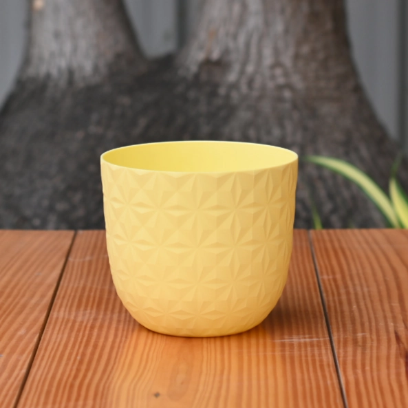 Plastic Verona 15 Diamond Cut Design Pot- Set of 5