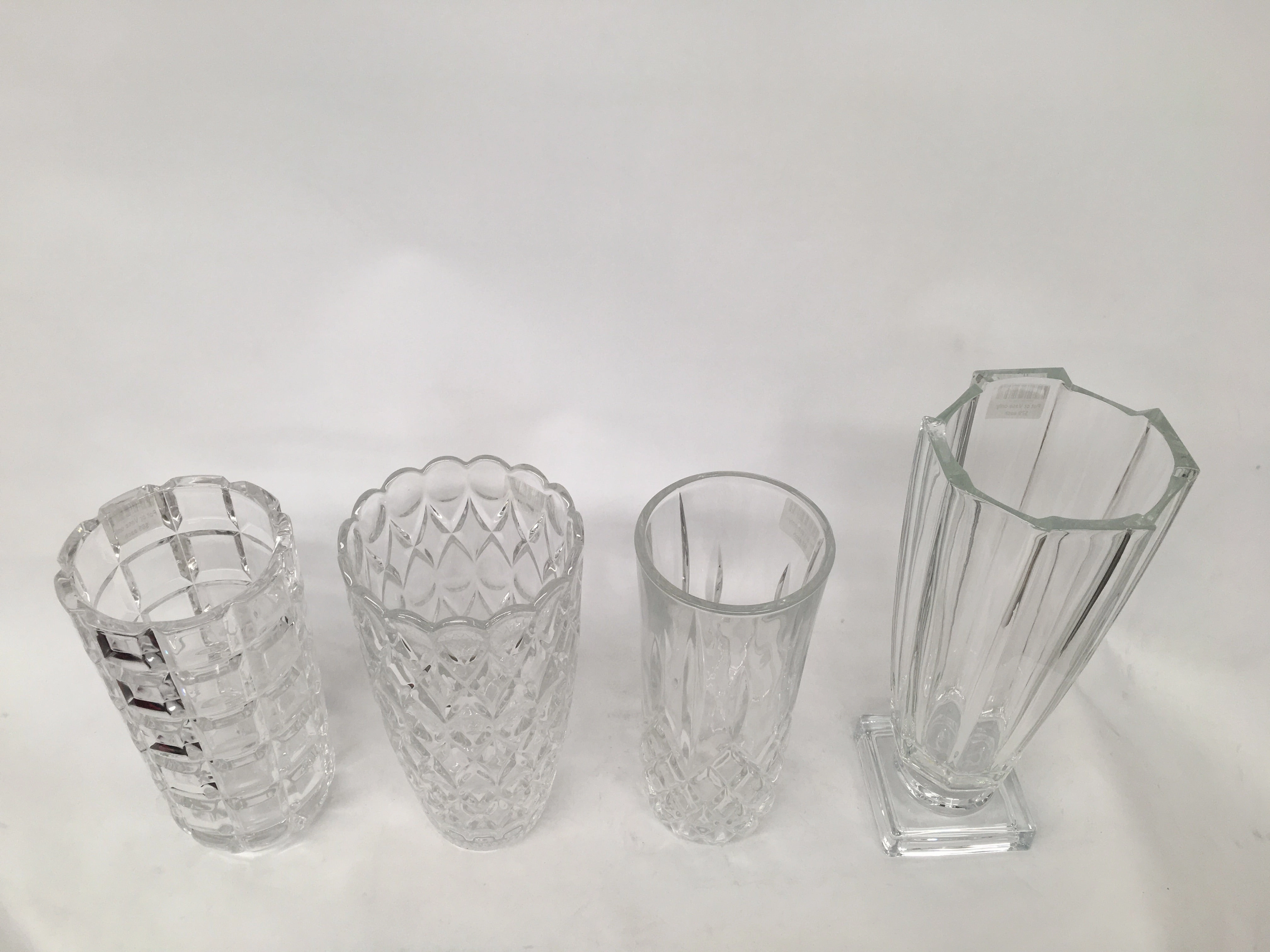 Pressed / Pattern Glass Vase (Premium) 4 Styles