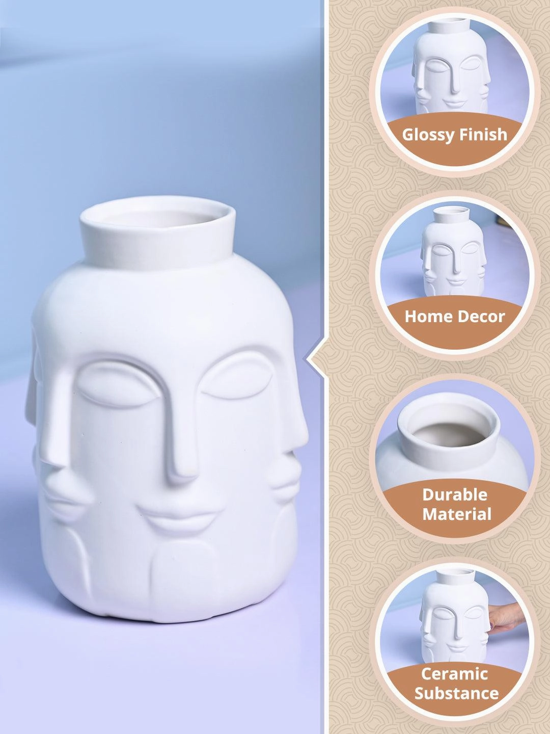 Pretty White Ceramic Vase