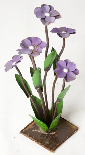 Purple Daisy Flowers dried flower branch  