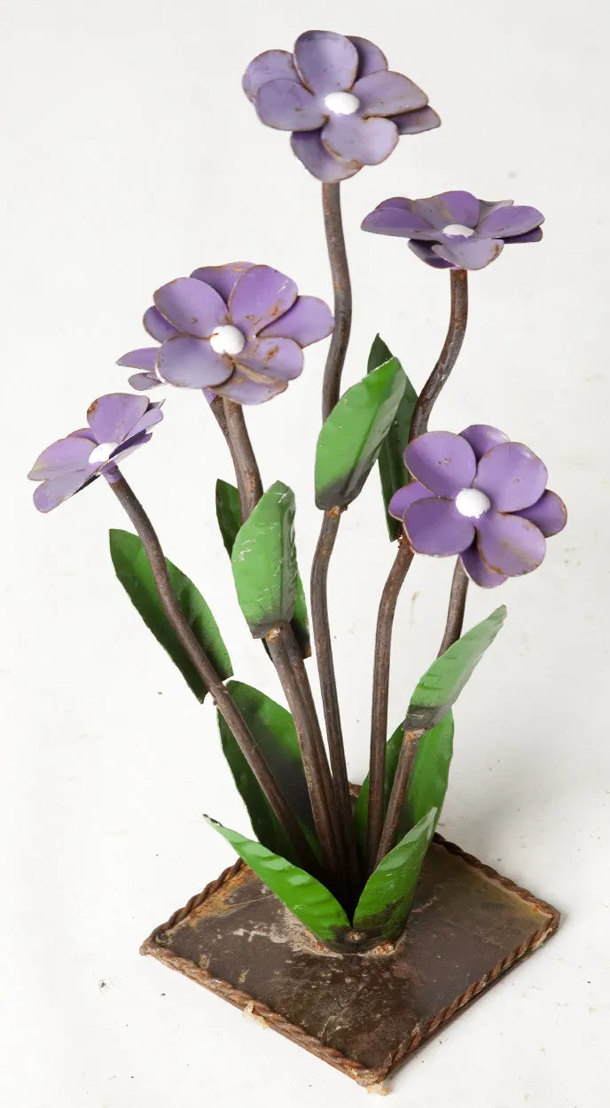 Purple Daisy Flowers dried flower branch  