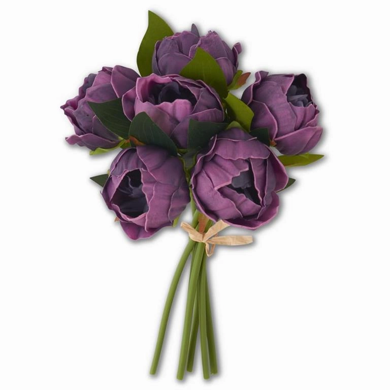 Purple Real Touch Peony Bundle
