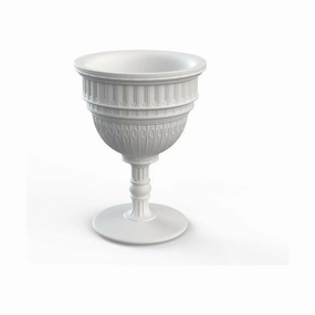 Qeeboo Capitol Planter/Champagne Cooler ?x H 44x60 Cm, White dried green plant  