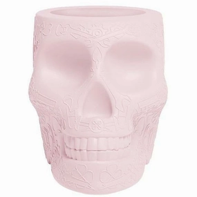 Qeeboo Mexico Planter And Pen Holder Xs, Light Mauve dried green plant  