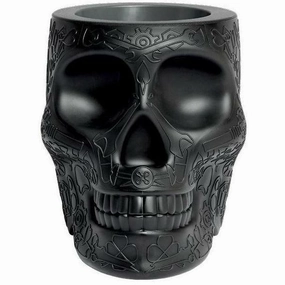 Qeeboo Mexico Planter/Champagne Cooler, Black dried green plant  