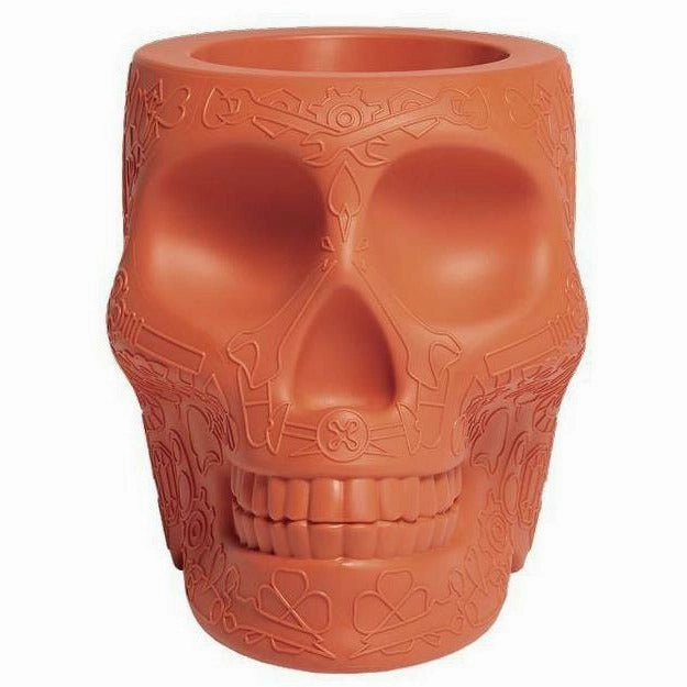 Qeeboo Mexico Planter/Champagne Cooler, Terracotta dried green plant  