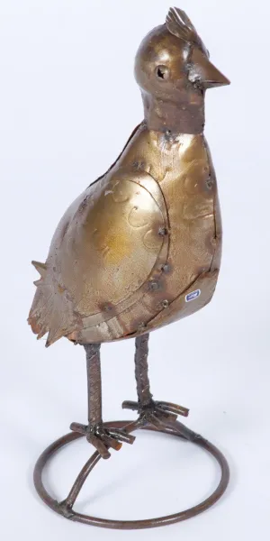 Quail on Stand dried flower branch  