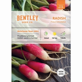 Radish-French Breakfast Seed Packet floating plant shelf  