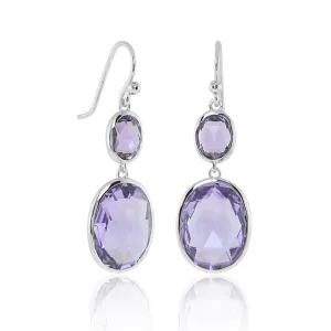 Raindrop Earrings in Amethyst