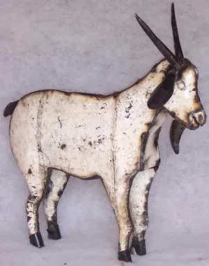RE-USED METAL GOAT dried flower branch  