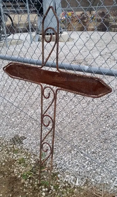 Rebar Cross 48"h x 37"w dried flower branch  