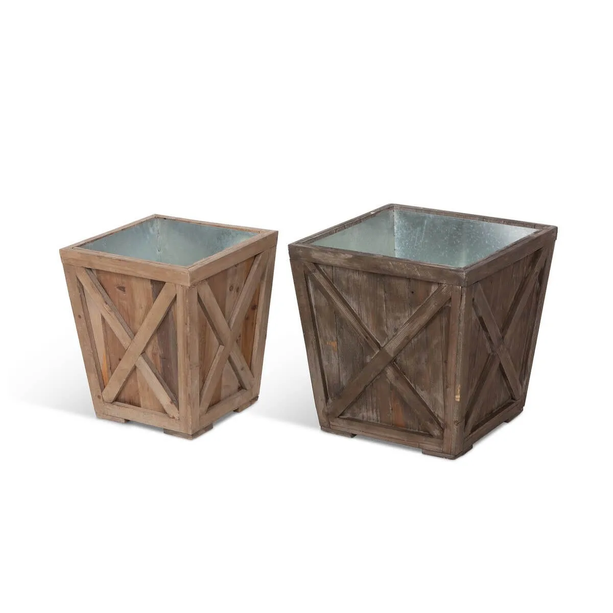 Reclaimed Wood Town & Country Planter Set