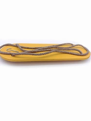 Rectangle Oval Yellow Wood Shelf
