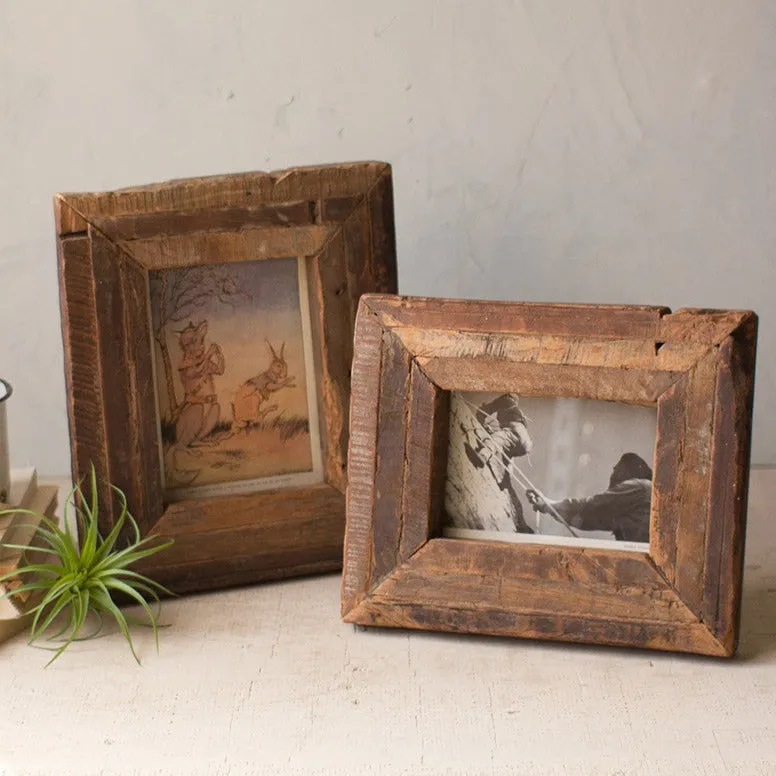 Recycled Wood Frame Set dried flowers  