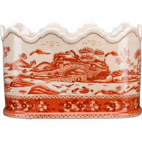 Red and White Willow Porcelain Planter plant seeds  
