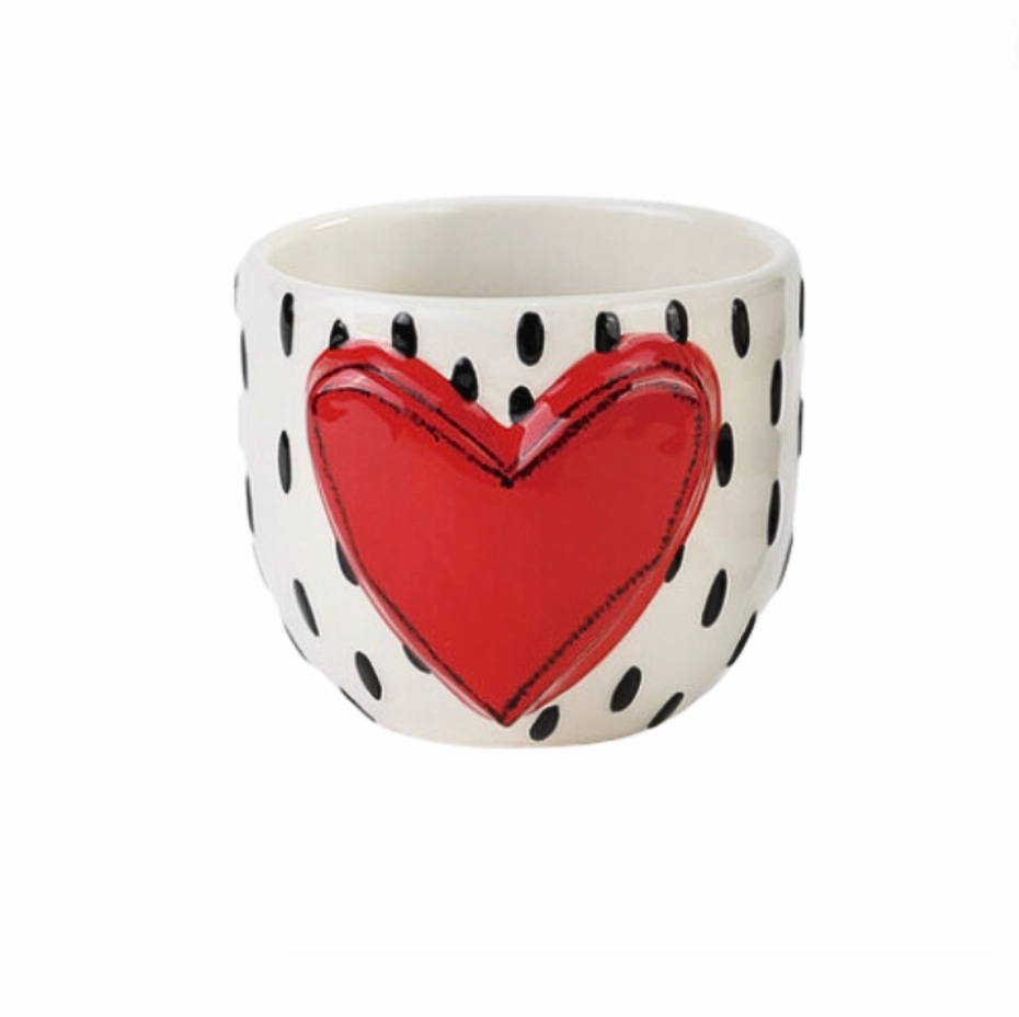 Red Heart Bud Vase