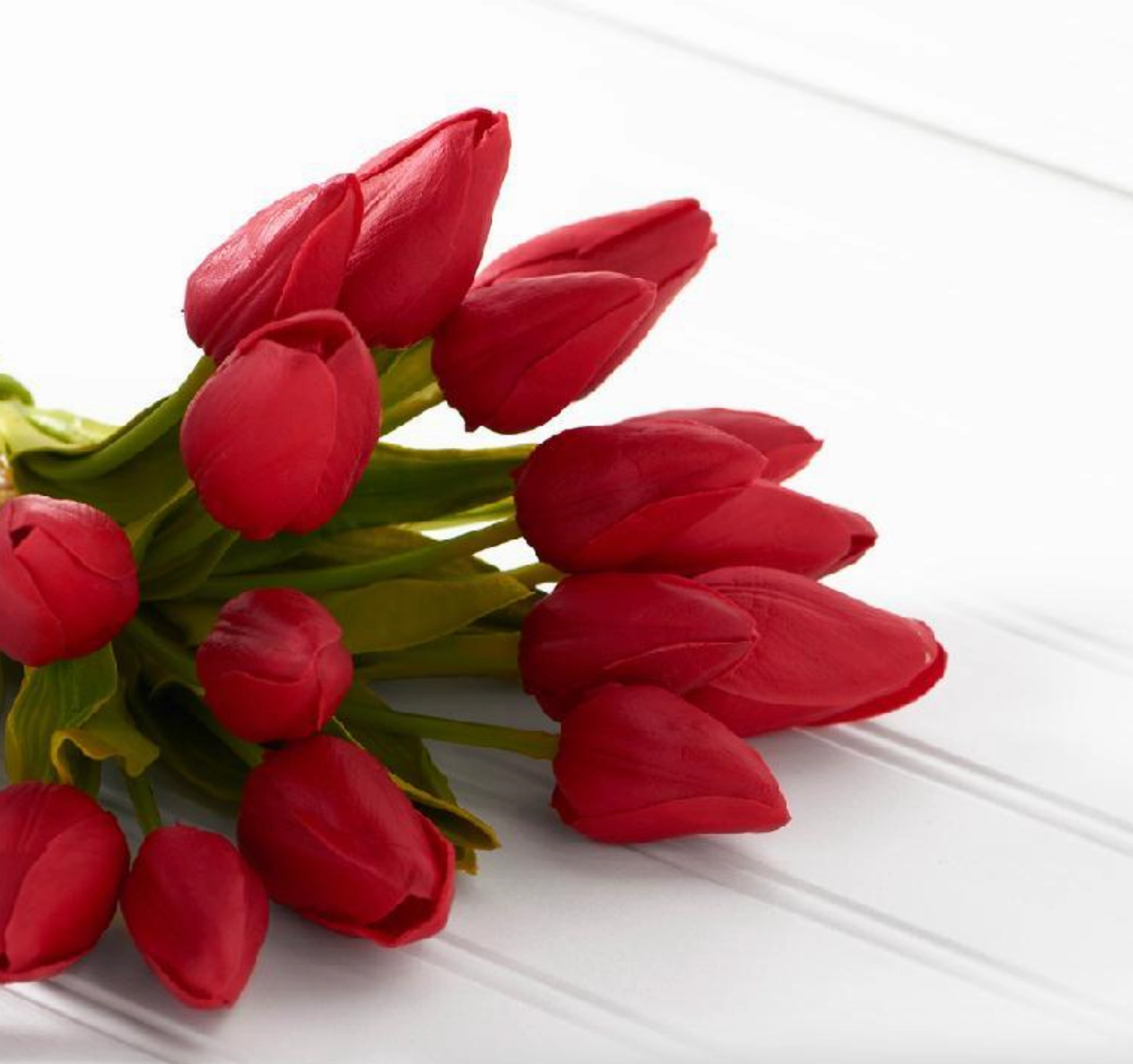 Red Real Touch Tulip Bundle
