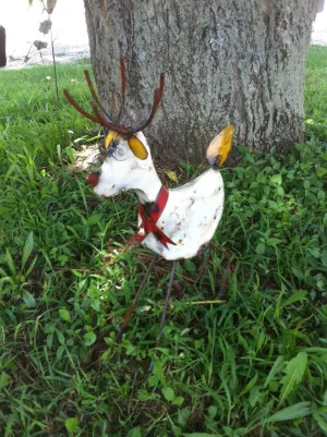 Reindeer 24"H x 15"w dried flower branch  