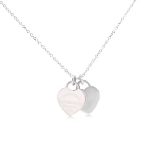 Return to Tiffany Double Heart Tag Pendant Necklace, Mini
