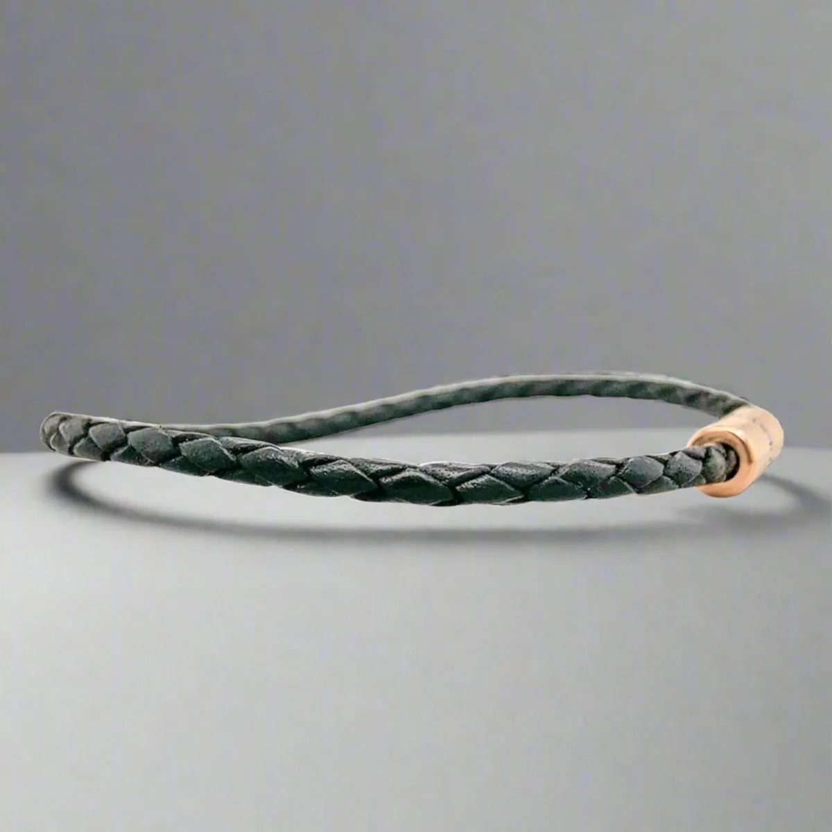 RGP Deakin & Francis Black Braided Leather Bracelet