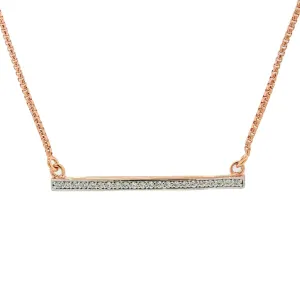 RGP Sterling Charles Garnier CZ Bar Necklace
