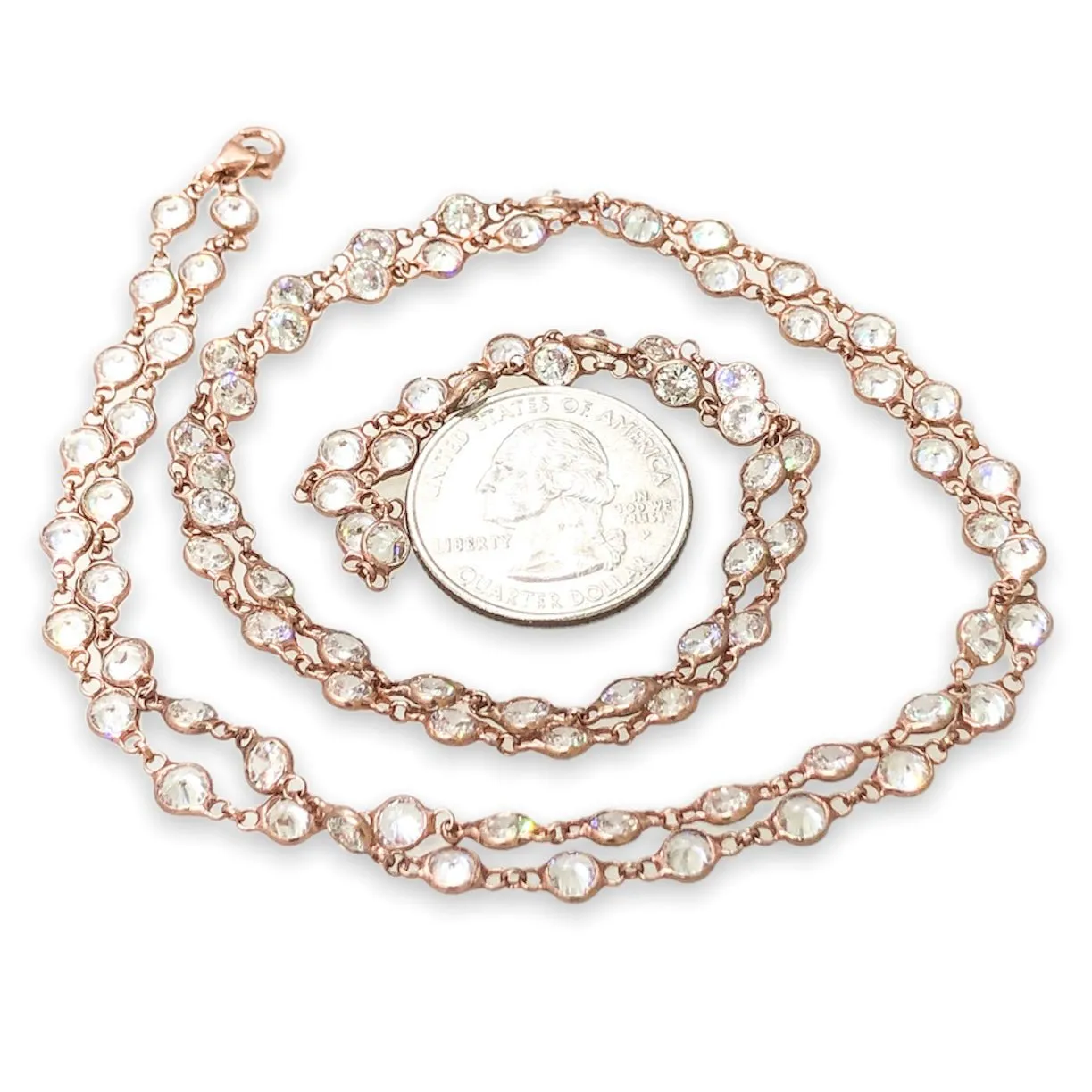 RGP Sterling with CZ By The Yard 36 Necklace