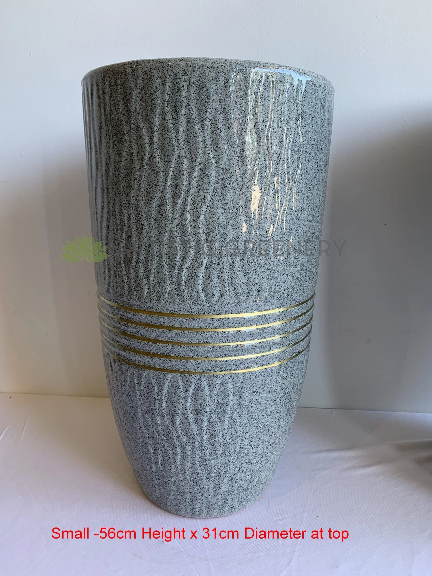 Ripple Pattern (Blue) Round Planter / Pot Glazed Finish - Ceramic CER0024