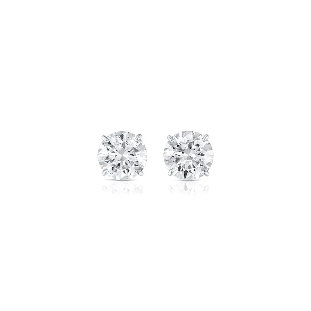 Rivire Platinum 10.01ctw Diamond Post Earrings