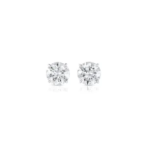 Rivire Platinum 10.01ctw Diamond Post Earrings