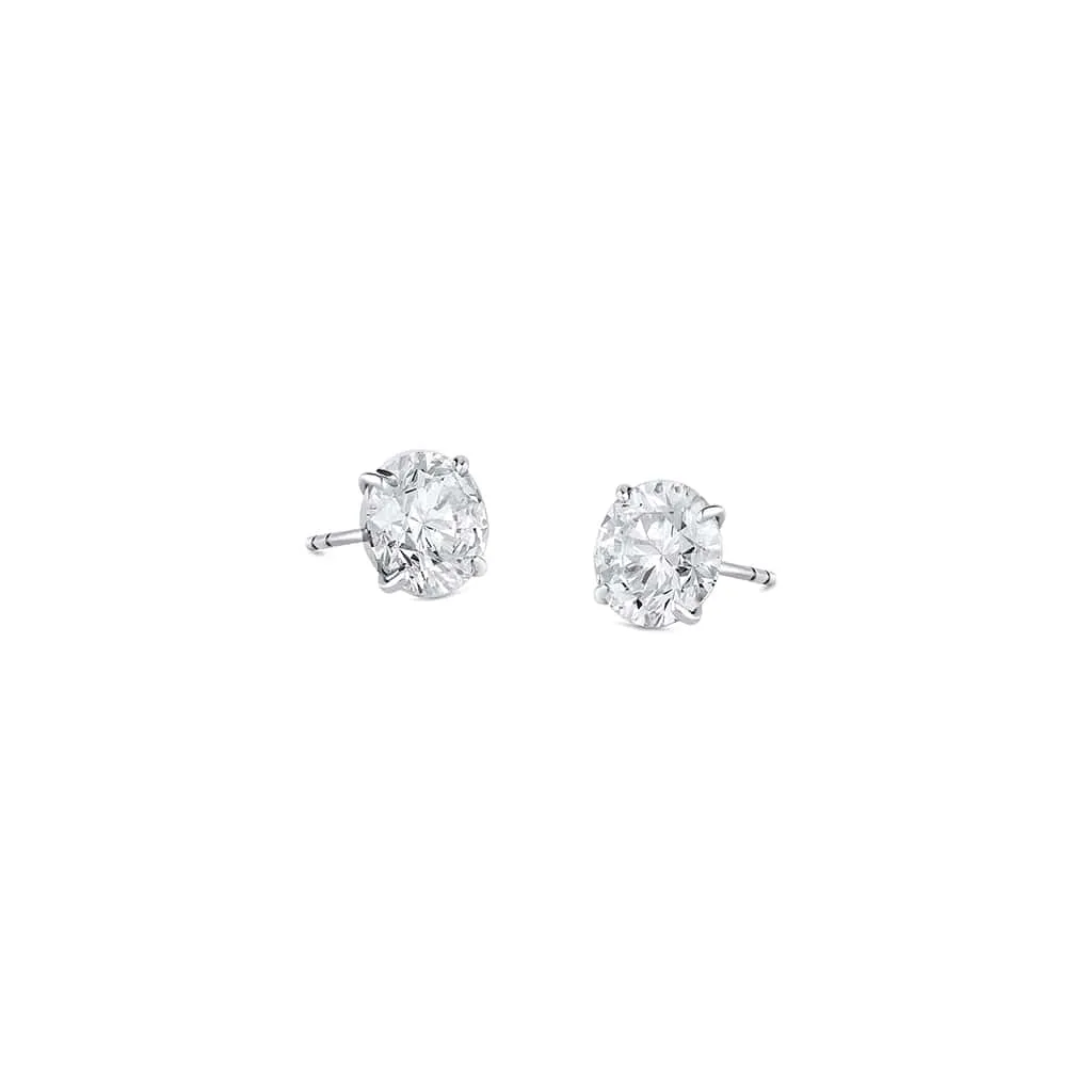 Rivire Platinum 10.01ctw Diamond Post Earrings