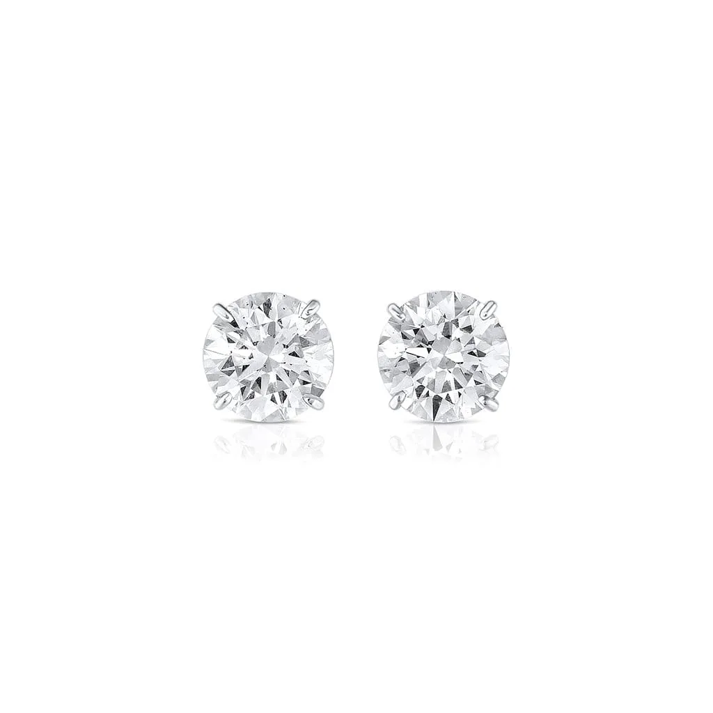 Rivire Platinum 10.03ctw Round Brilliant Cut Diamond Studs, GIA Certified