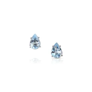 Rivi??re Platinum 1.17ctw Aquamarine Stud Earrings