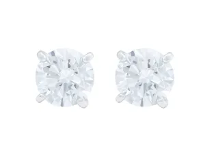 Rivire Platinum 3.57ctw Diamond Studs