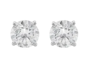 Rivi??re Platinum 4.15ctw Round Brilliant Diamonds Studs