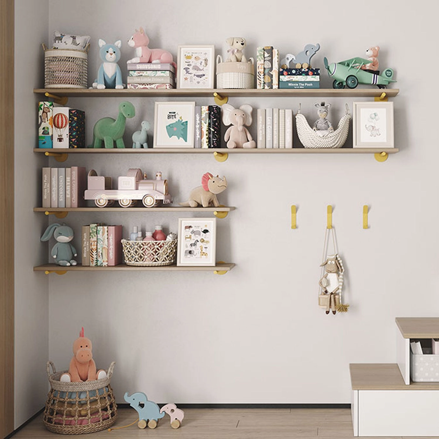 Roderick Black Wall Shelf