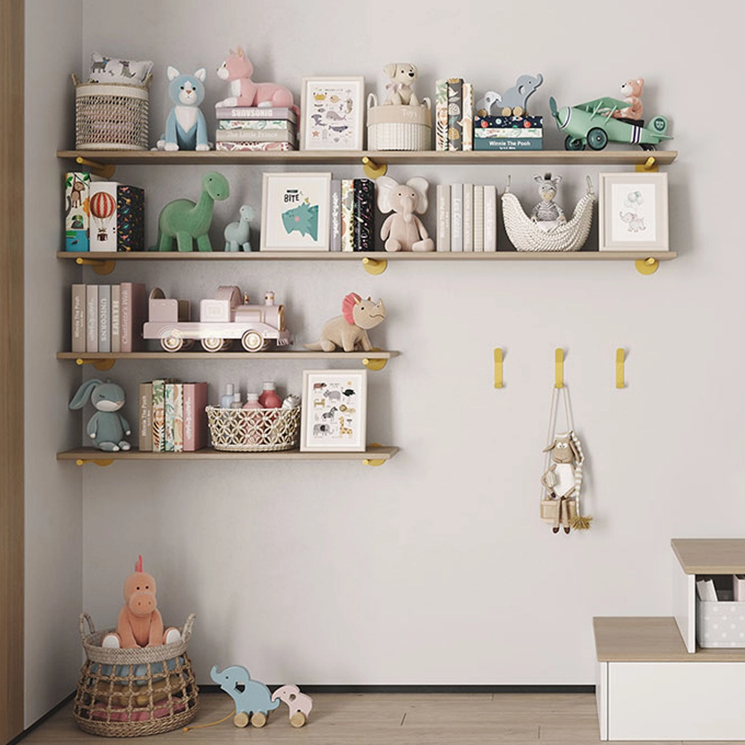Roderick Dutch Mocha Wall Shelf