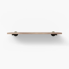 Roderick Glazed White Oak Wall Shelf traditional flower vase  