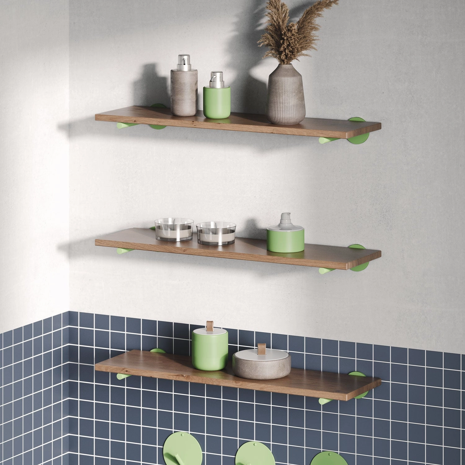 Roderick Nutmeg Wall Shelf traditional flower vase  