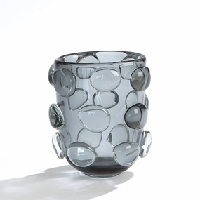 Rondelle - Grey Vase Small mini ornamental plant  