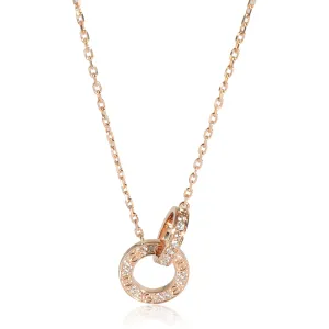 Rose Gold Diamond Paved Love Pendant