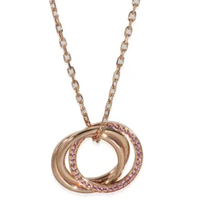 Rose Gold Pink Sapphire Trinity Pendant