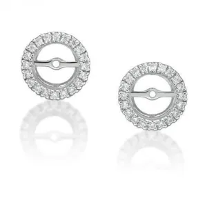 Round Brilliant Halo earring enhancer with 0.4 carats* of diamond simulants in 10 carat white gold